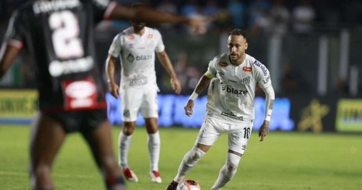 Neymar se celebra en cada toque de la pelota, pero sufrió en ausencia y Santos simplemente atrae en el pueblo
